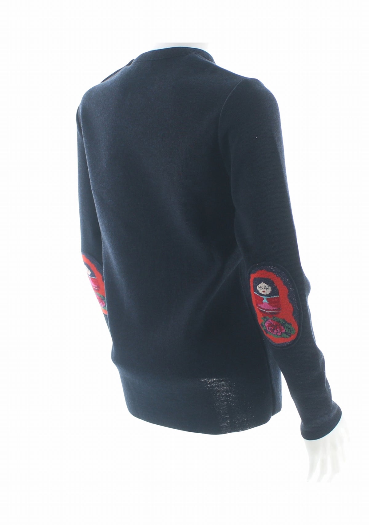 Pull marin col rond femme marine à coudières Poupée Russe MARINE