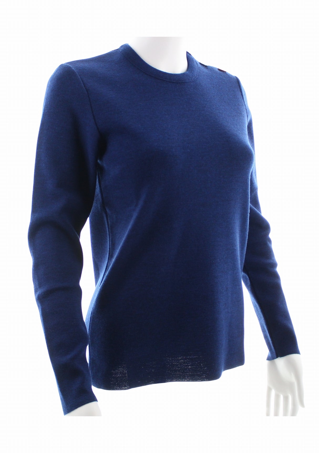 Pull marin femme col rond Berthe Bleu royal Fleurs de rose BLEU ROYAL