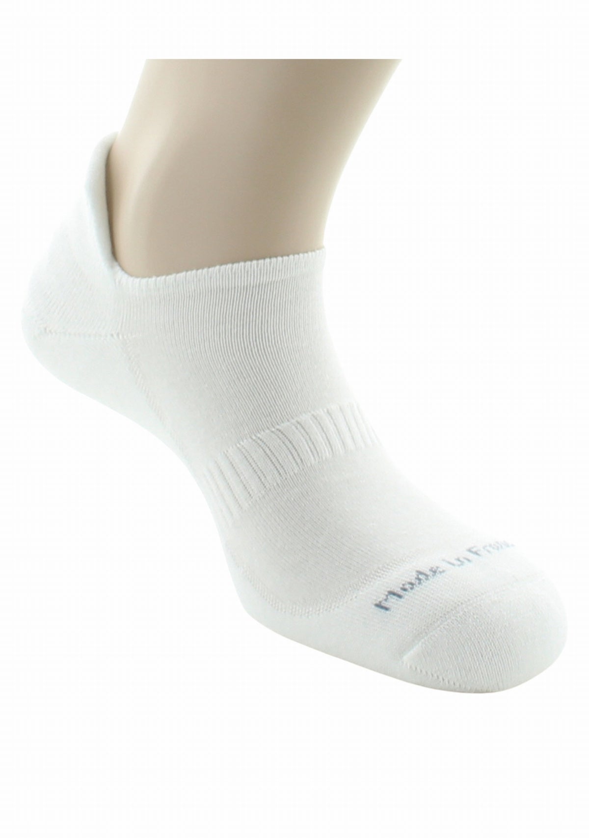 Socquette Coton semelle et talon bouclette BLANC