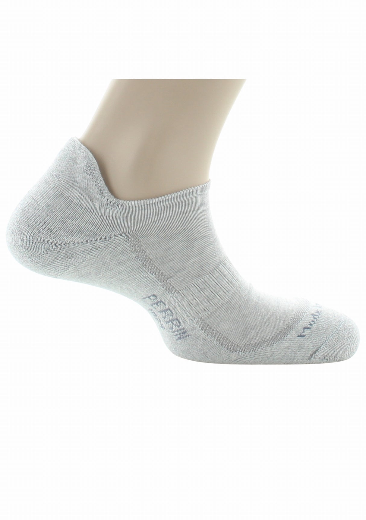 Socquette Coton semelle et talon bouclette GRIS CLAIR