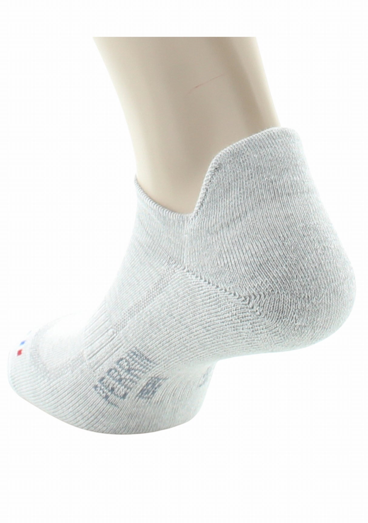 Socquette Coton semelle et talon bouclette GRIS CLAIR