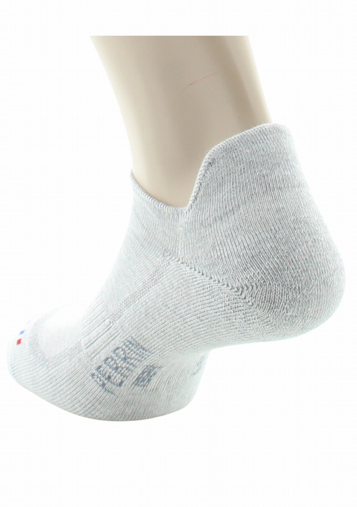 Socquette Coton semelle et talon bouclette GRIS CLAIR