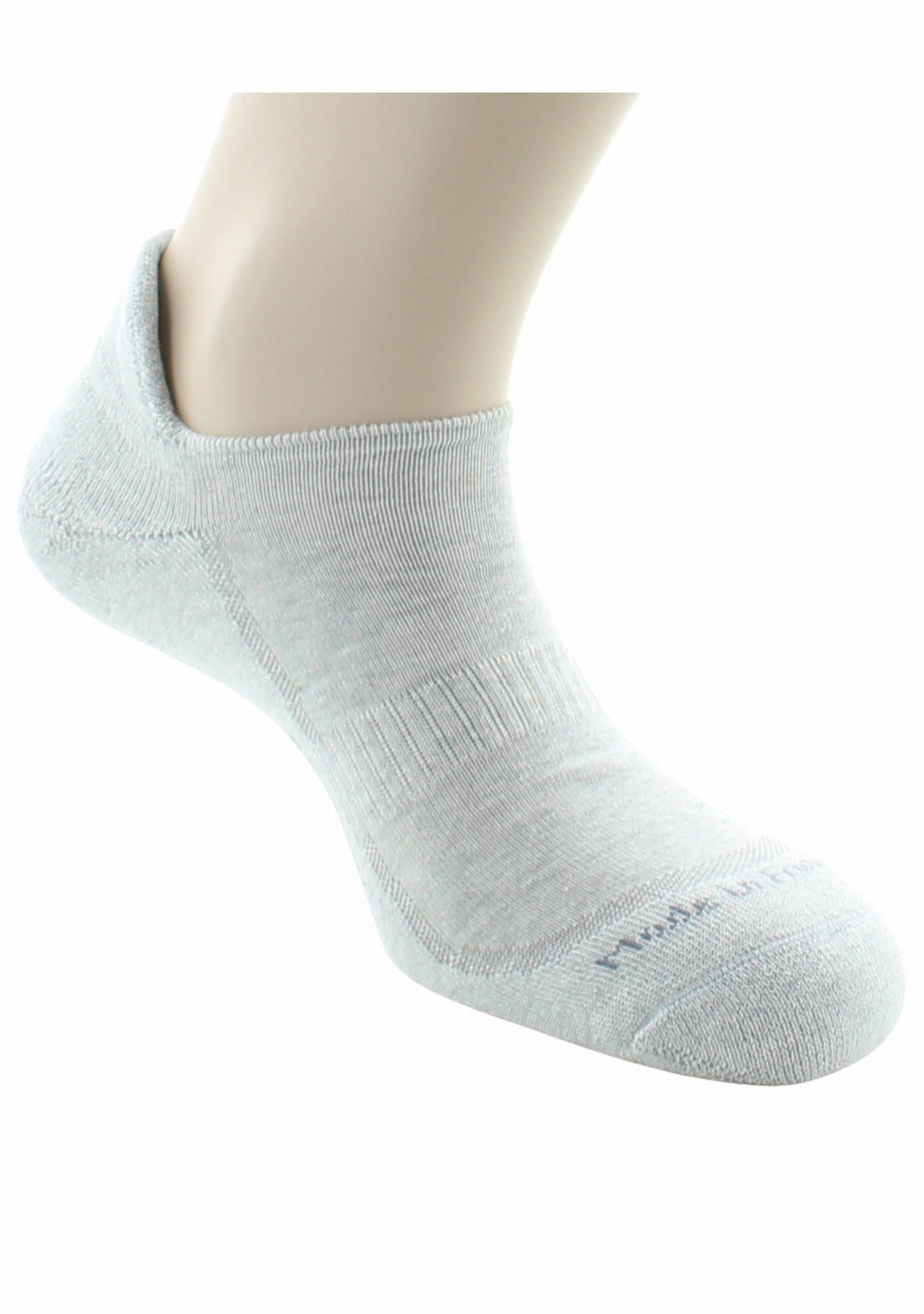 Socquette Coton semelle et talon bouclette GRIS CLAIR