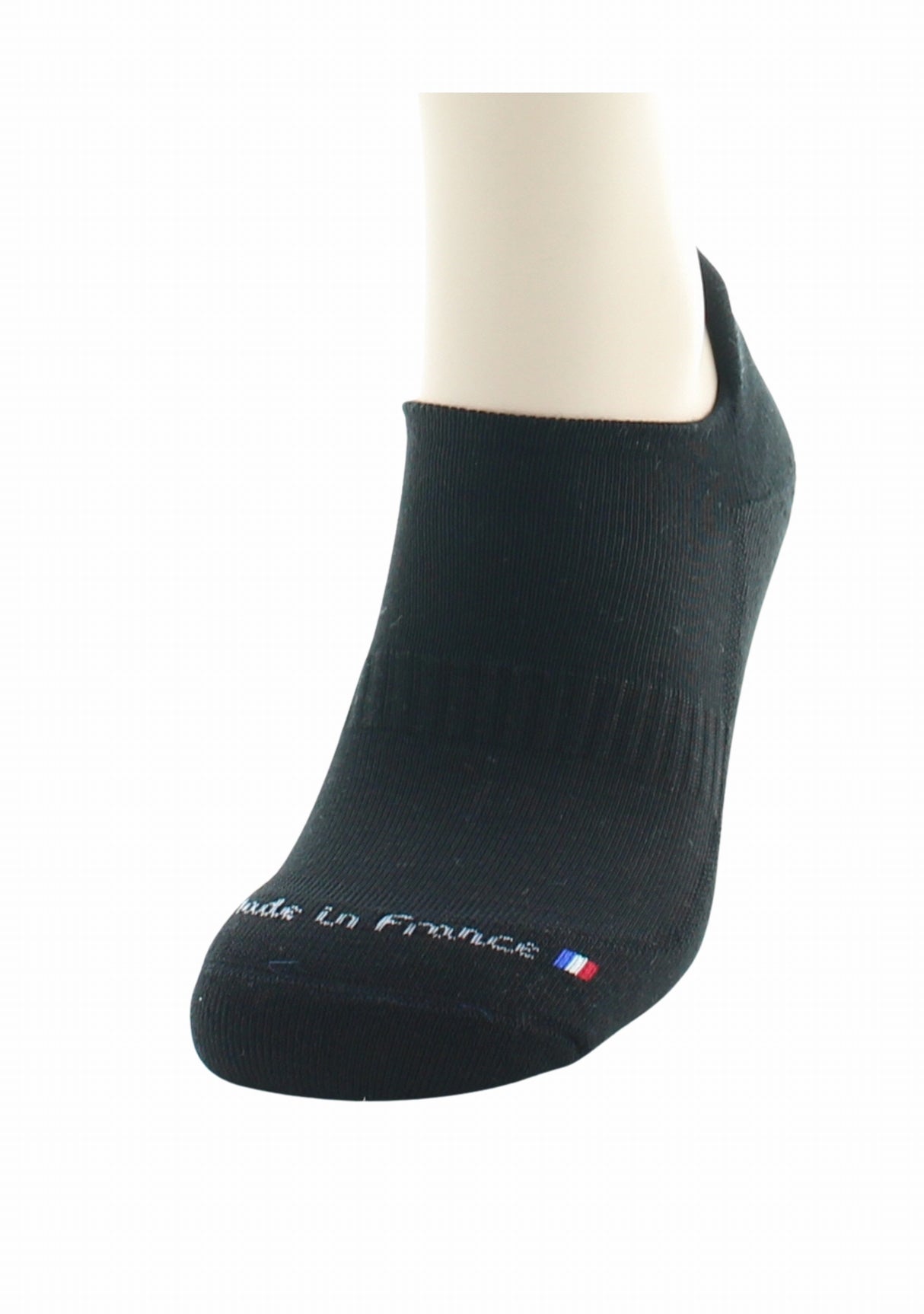 Socquette Coton semelle et talon bouclette NOIR