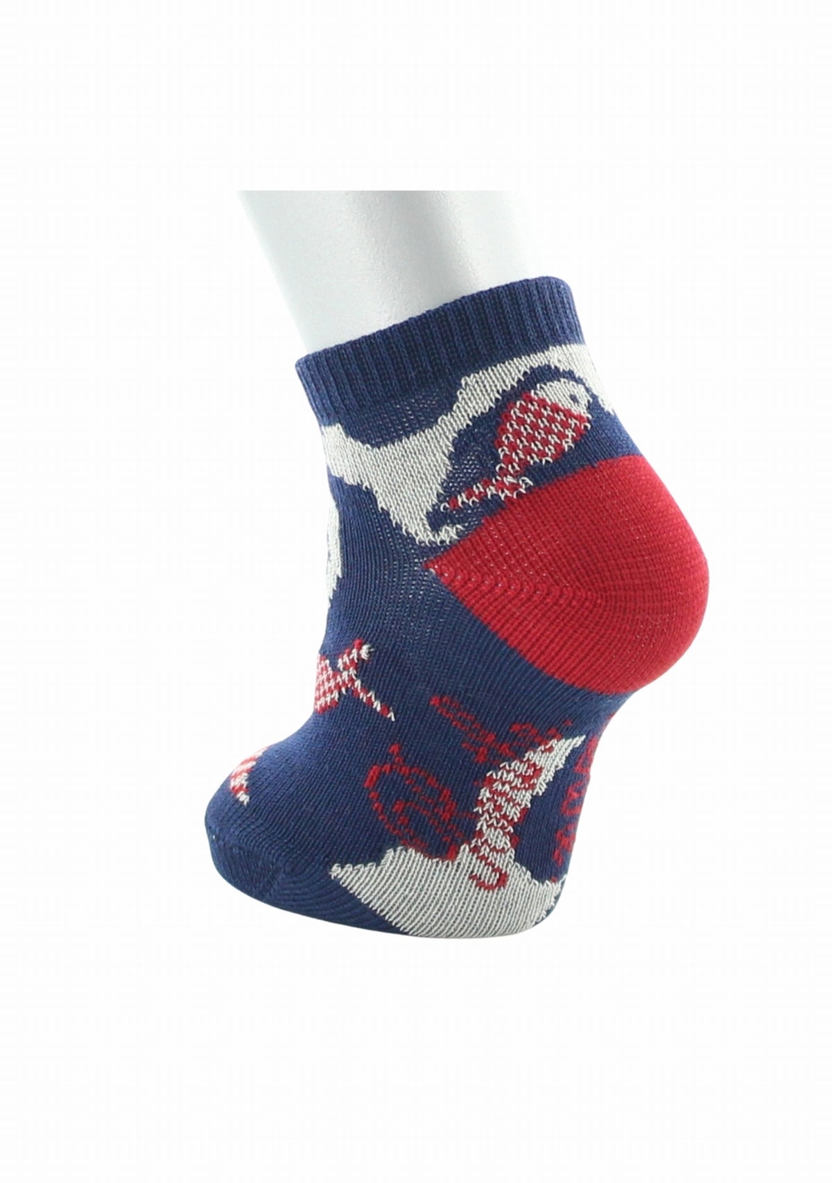 Socquettes bébé fil d’Écosse Berthe Aux Grands Pieds poissons rouges BLEU