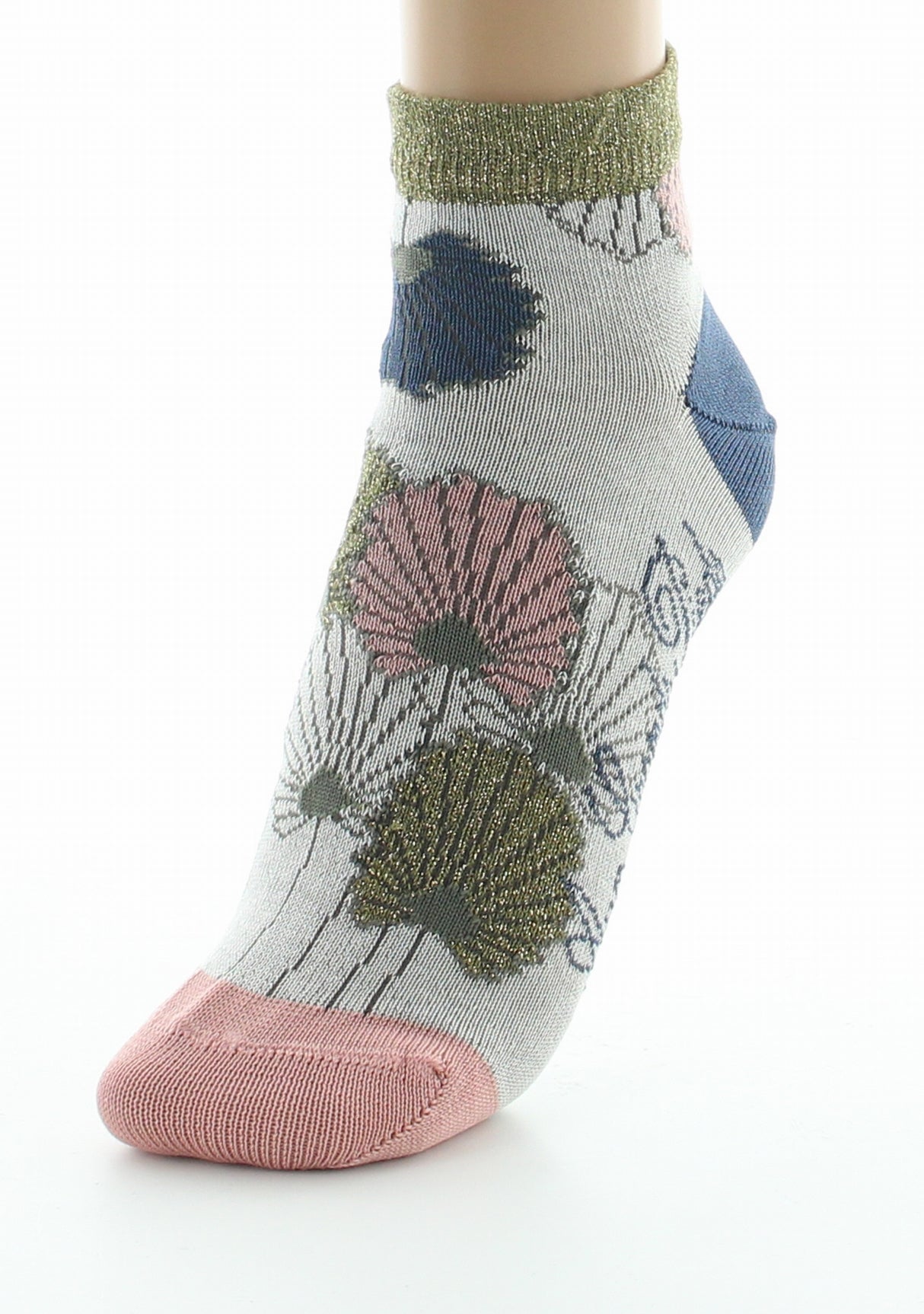 Socquettes femme fil d'Ecosse Monnaie du Pape IVOIRE