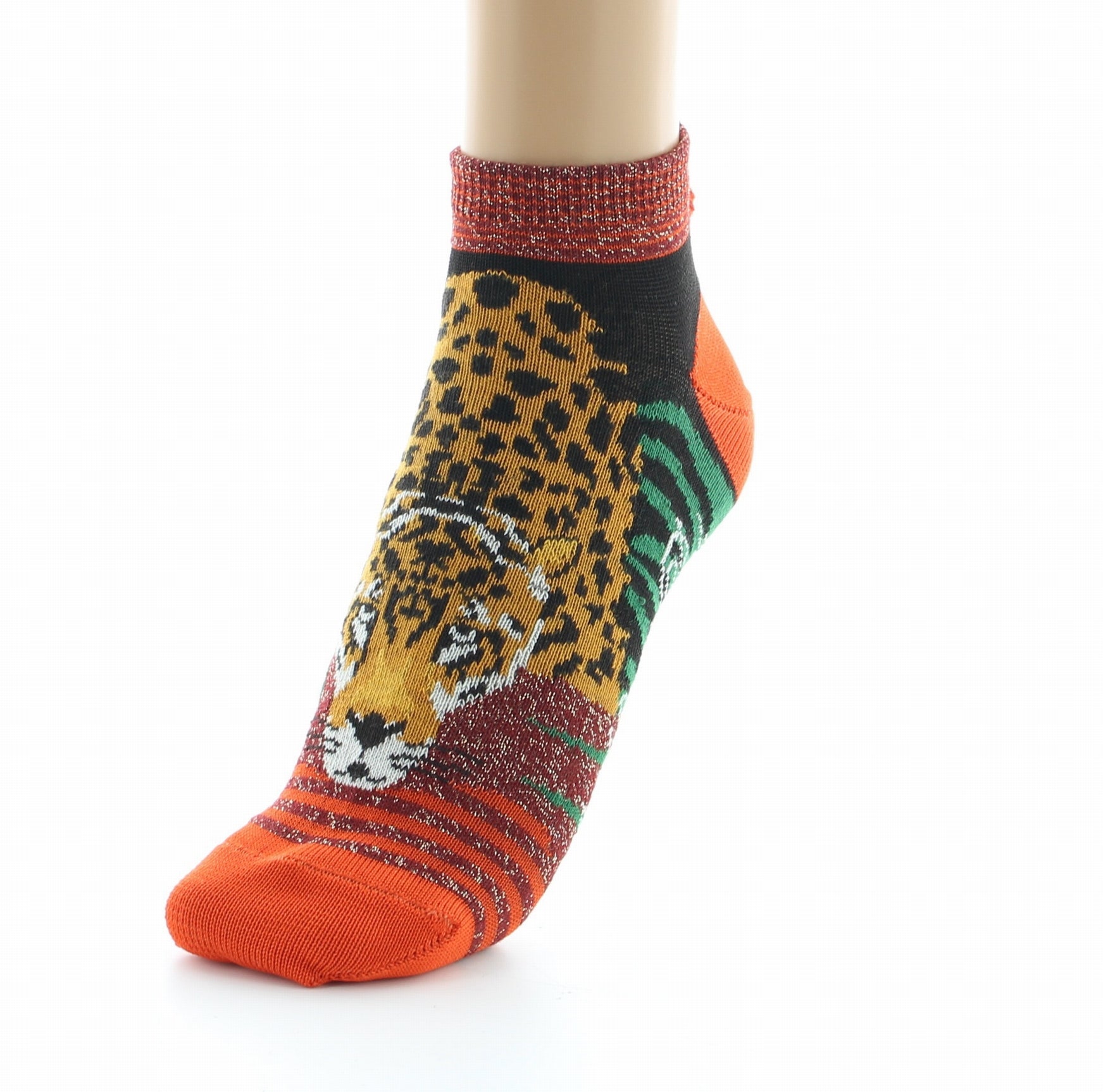 Socquettes Femme La Panthère ORANGE/ROUILLE