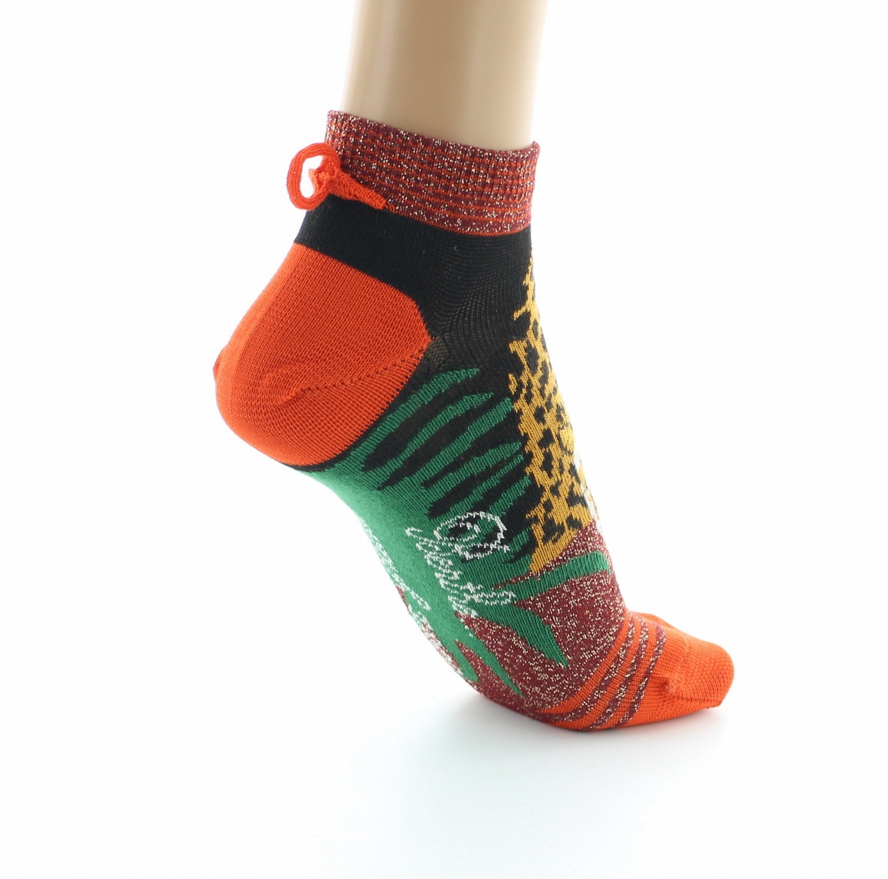 Socquettes Femme La Panthère ORANGE/ROUILLE