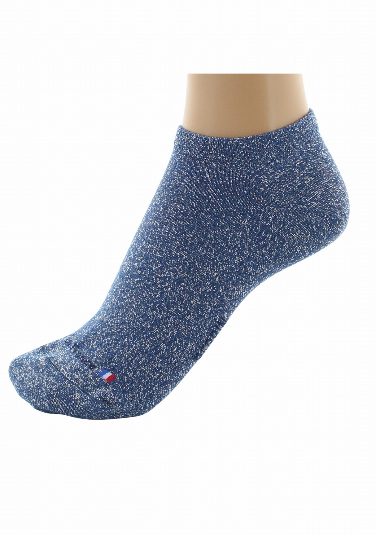 Socquettes invisibles femme en coton et lurex AVIATEUR