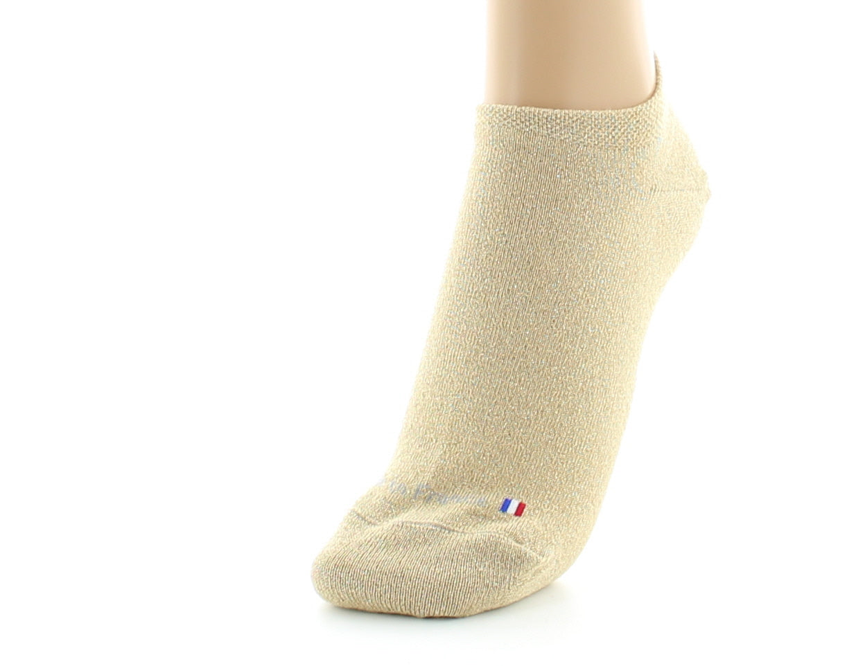 Socquettes invisibles femme en coton et lurex SABLE-DORE
