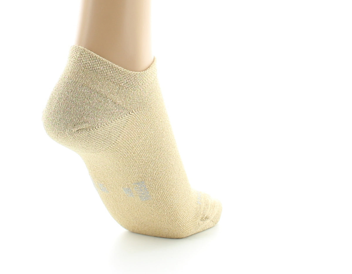 Socquettes invisibles femme en coton et lurex SABLE-DORE
