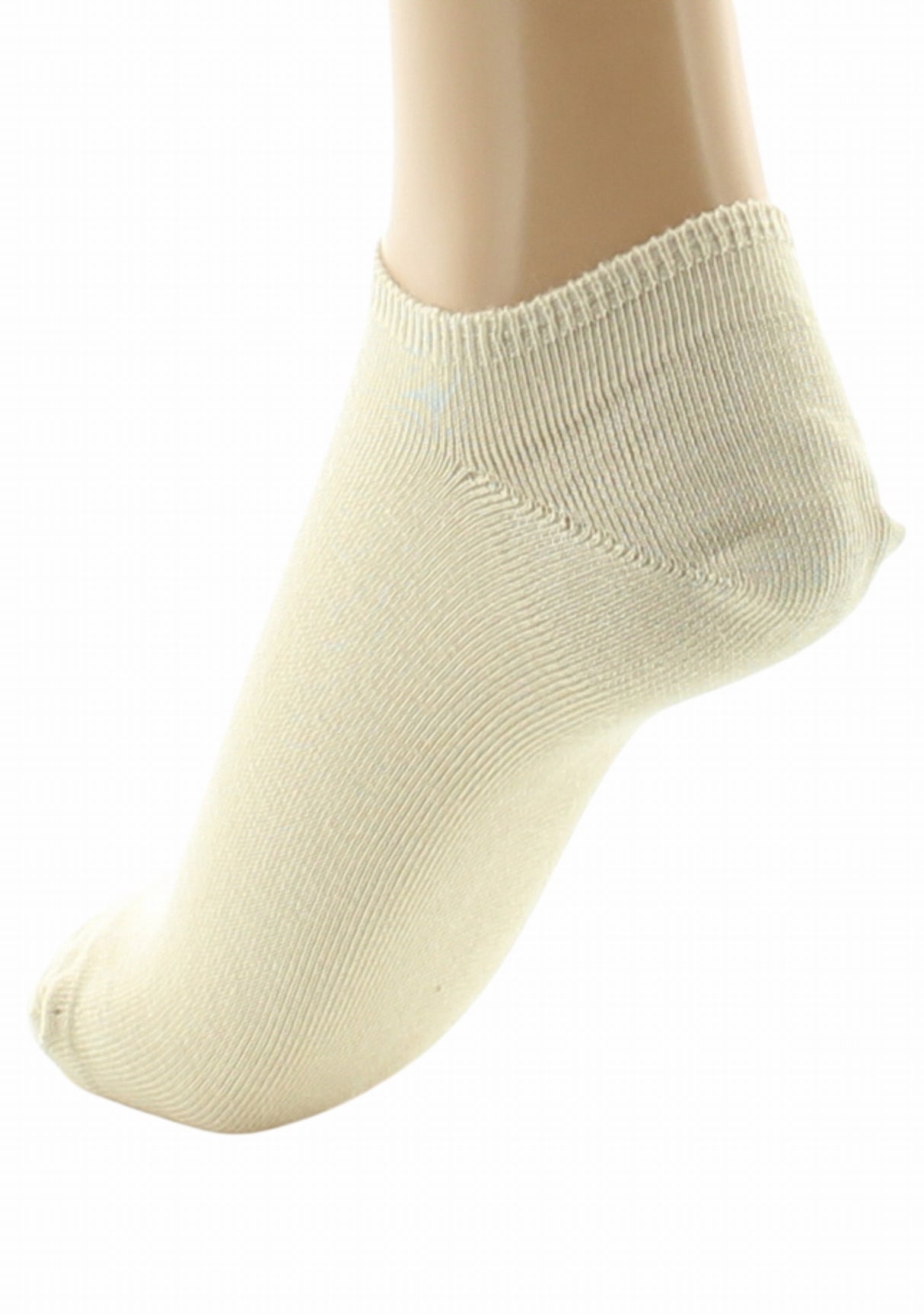 Socquettes invisibles mixtes en coton peigné BEIGE