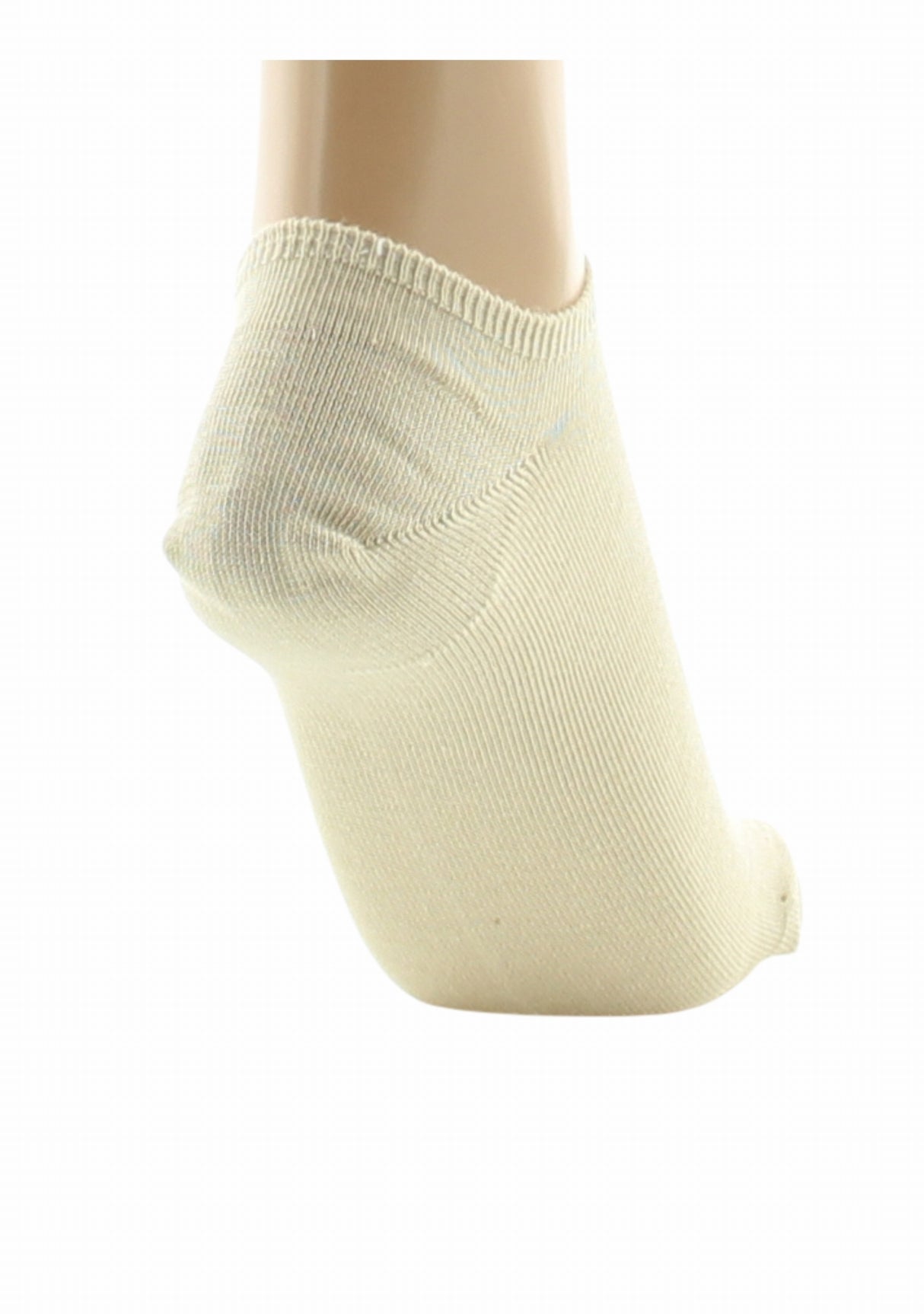 Socquettes invisibles mixtes en coton peigné BEIGE