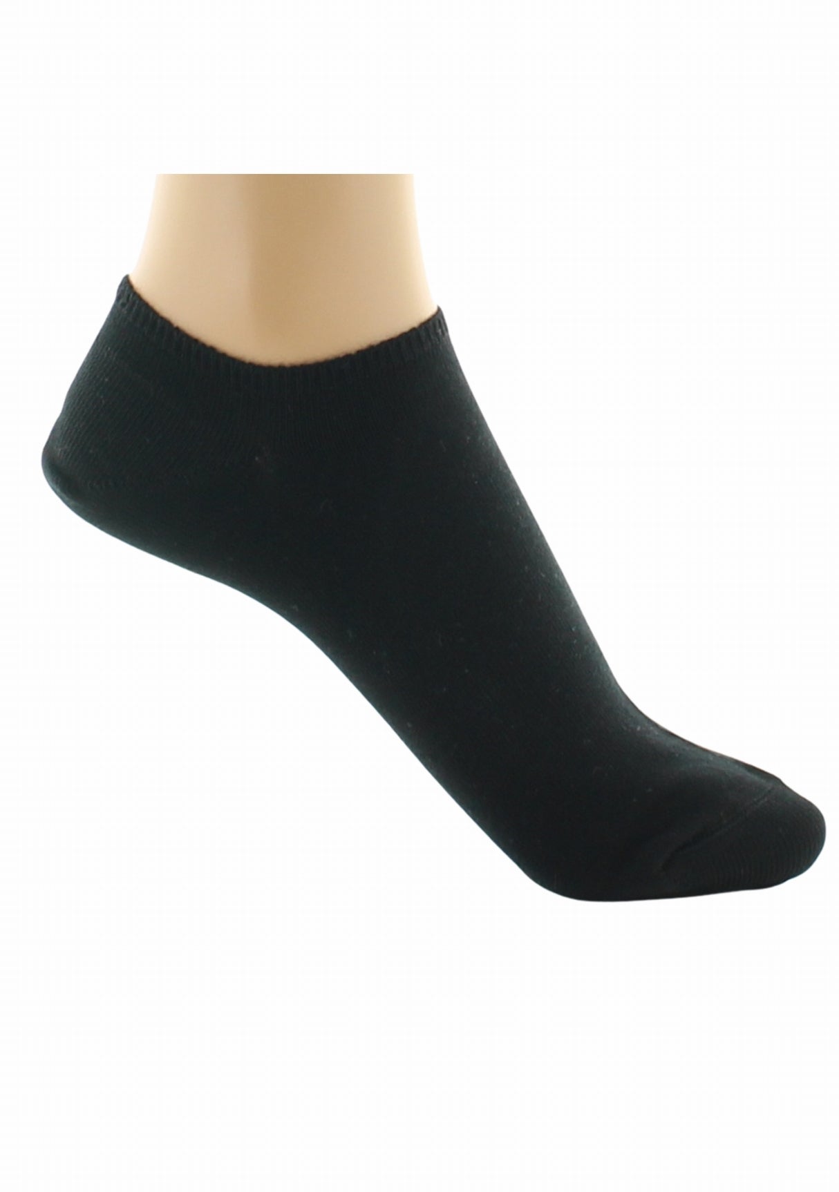 Socquettes invisibles mixtes en coton peigné NOIR