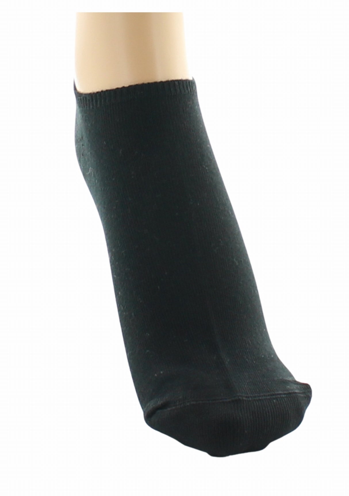 Socquettes invisibles mixtes en coton peigné NOIR