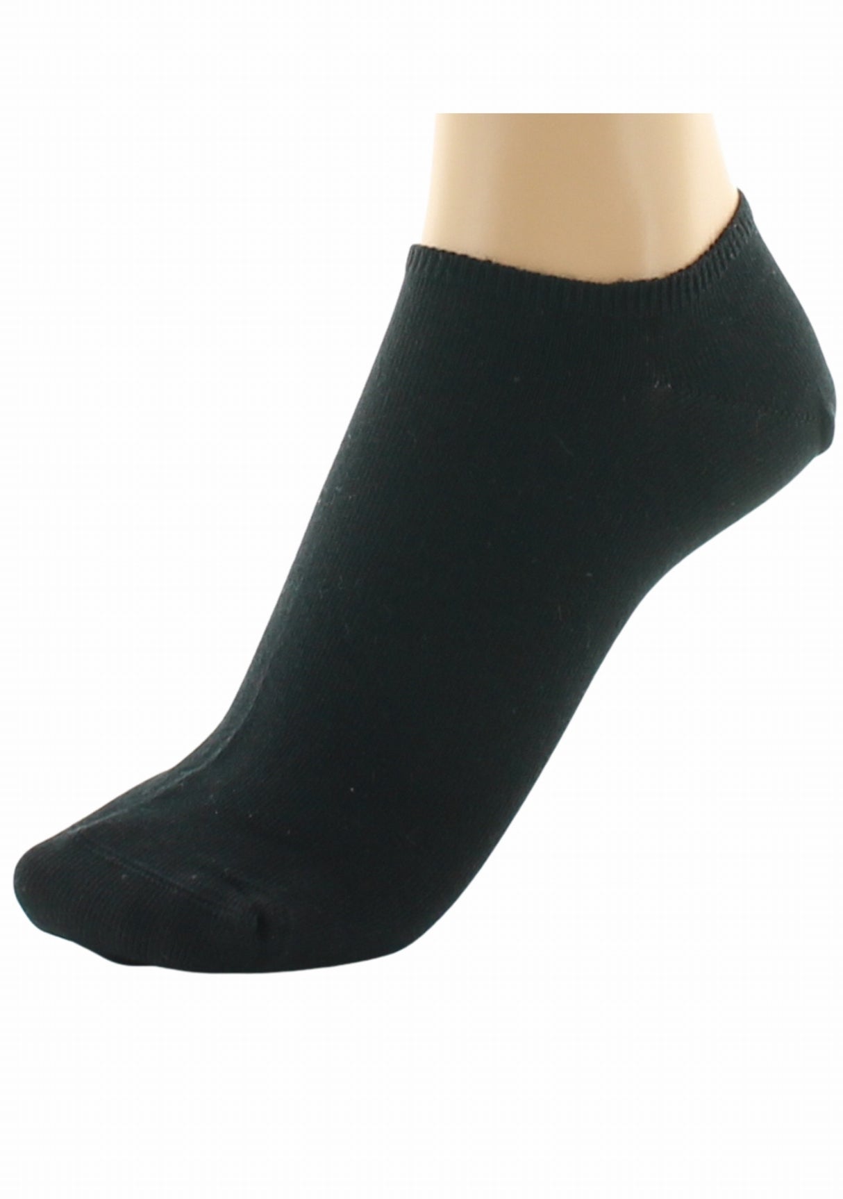Socquettes invisibles mixtes en coton peigné NOIR