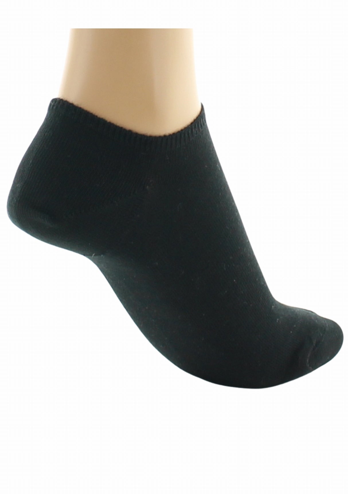 Socquettes invisibles mixtes en coton peigné NOIR