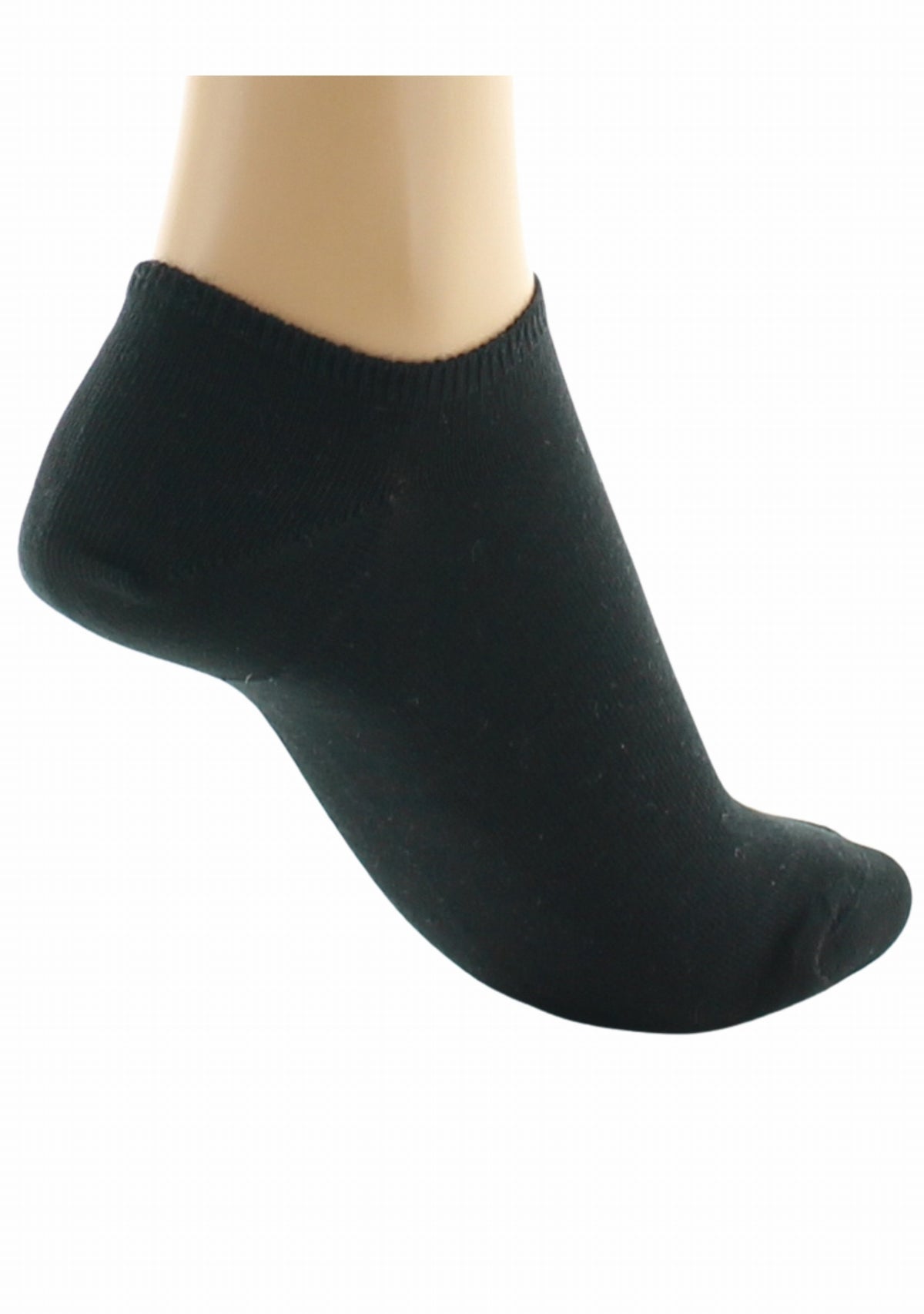 Socquettes invisibles mixtes en coton peigné NOIR