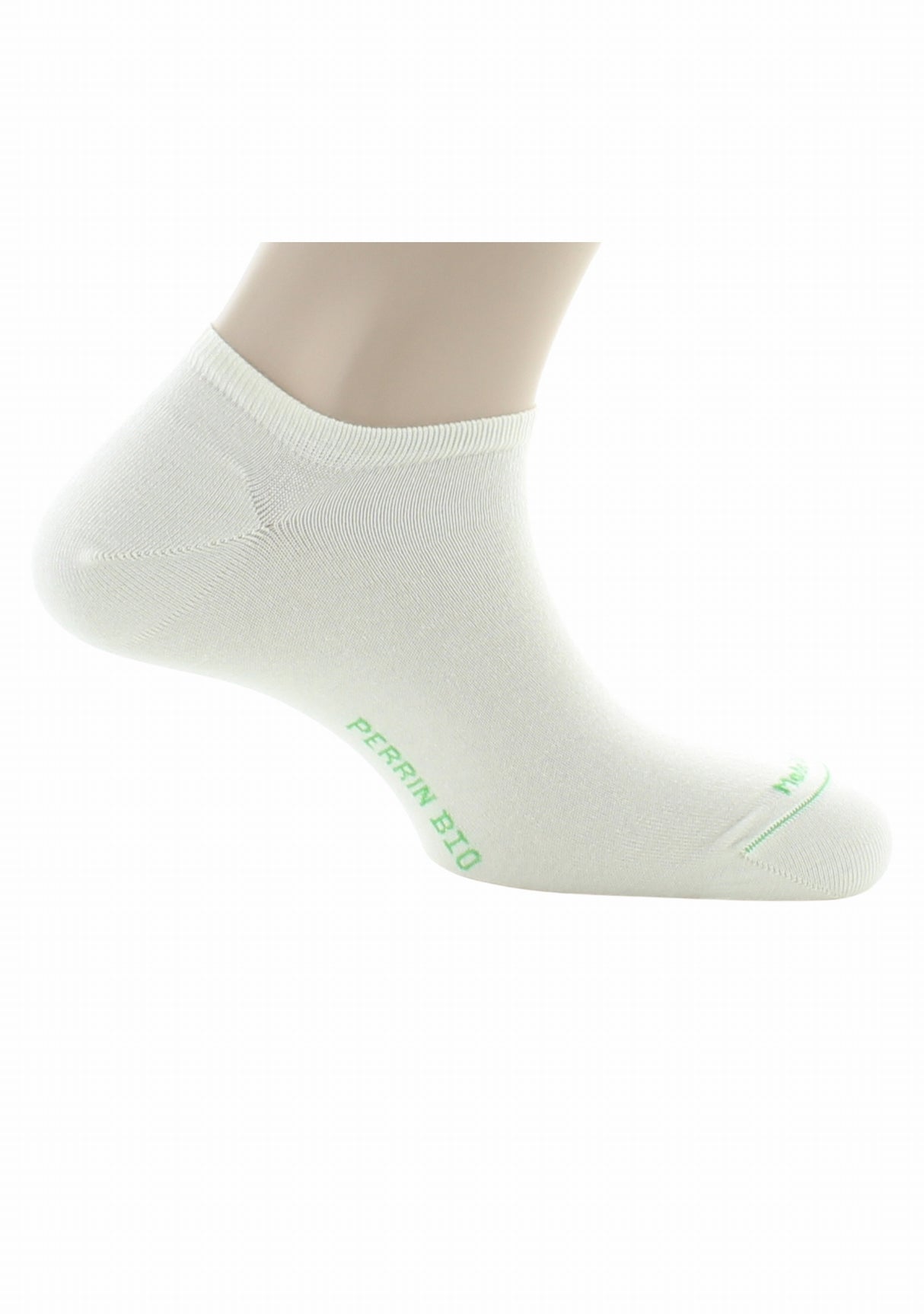 Socquettes mixtes en 100% pur coton bio BLANC