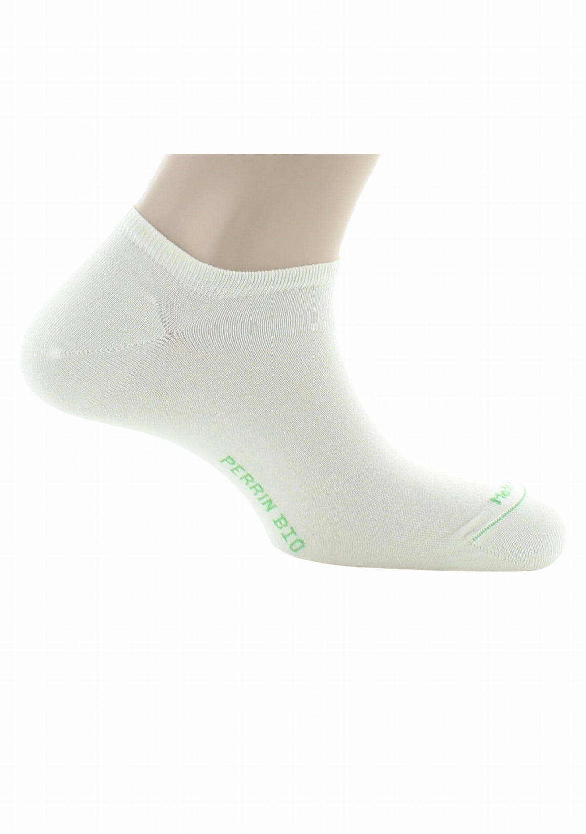 Socquettes mixtes en 100% pur coton bio BLANC