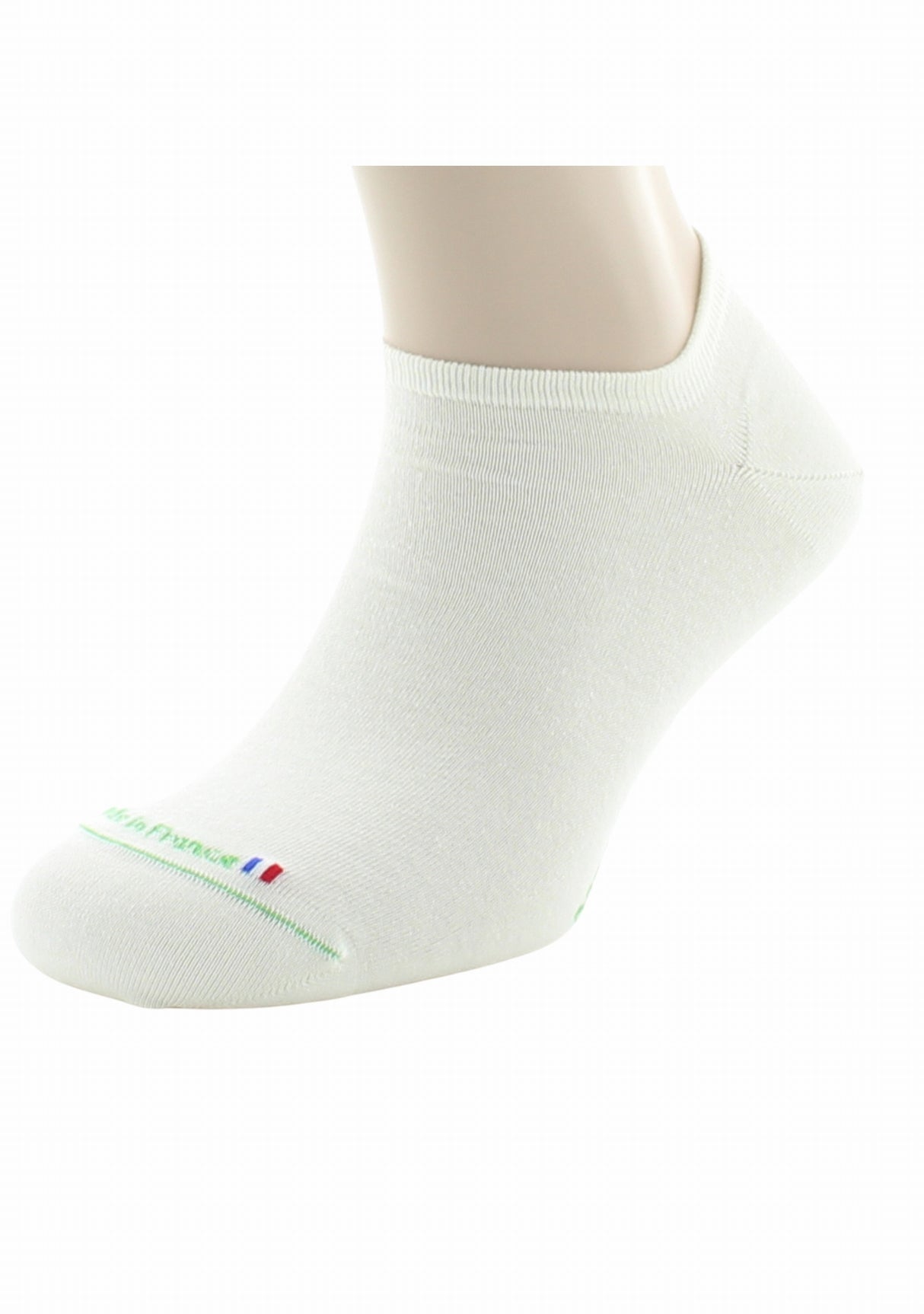 Socquettes mixtes en 100% pur coton bio BLANC