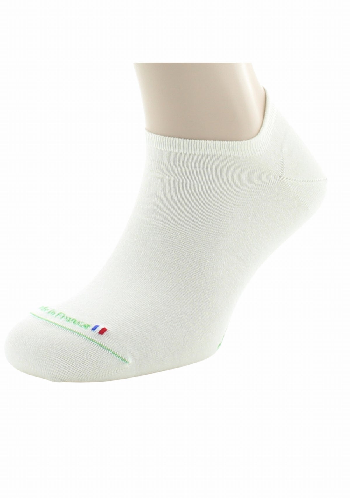 Socquettes mixtes en 100% pur coton bio BLANC