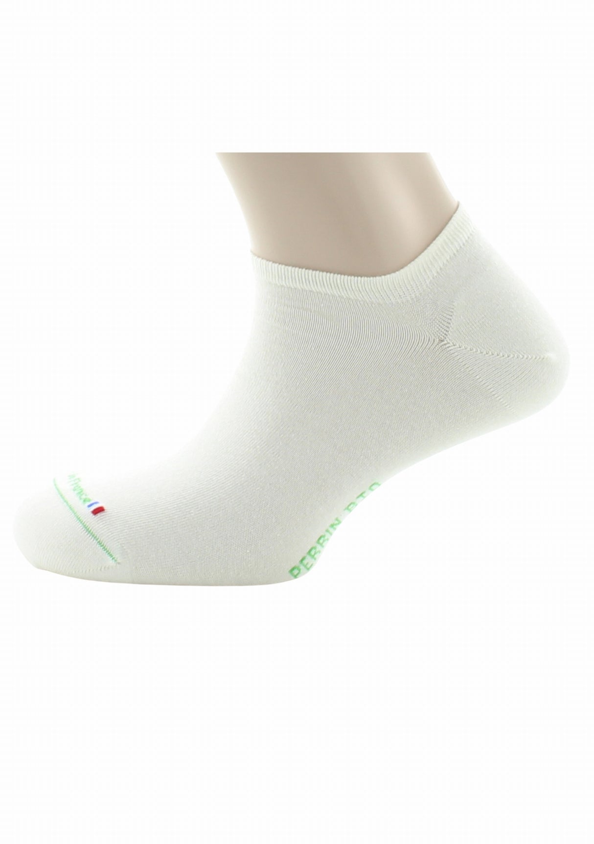 Socquettes mixtes en 100% pur coton bio BLANC