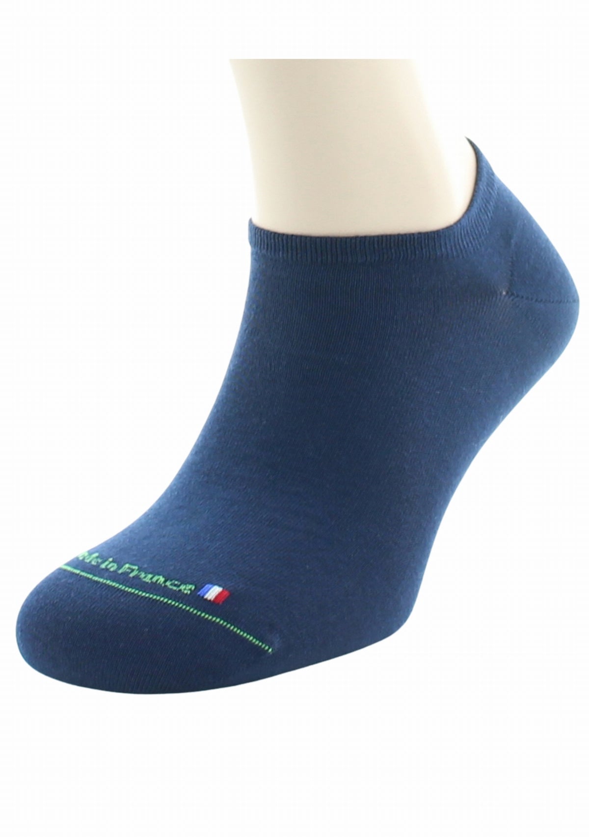 Socquettes mixtes en 100% pur coton bio MARINE