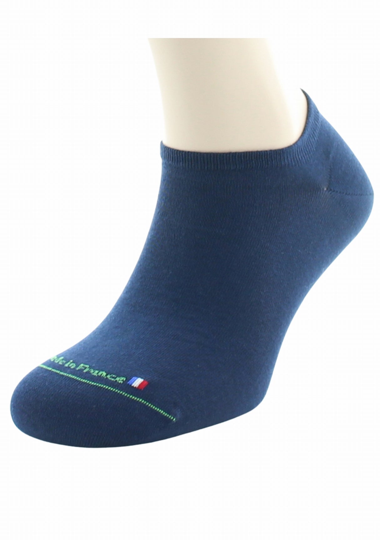 Socquettes mixtes en 100% pur coton bio MARINE