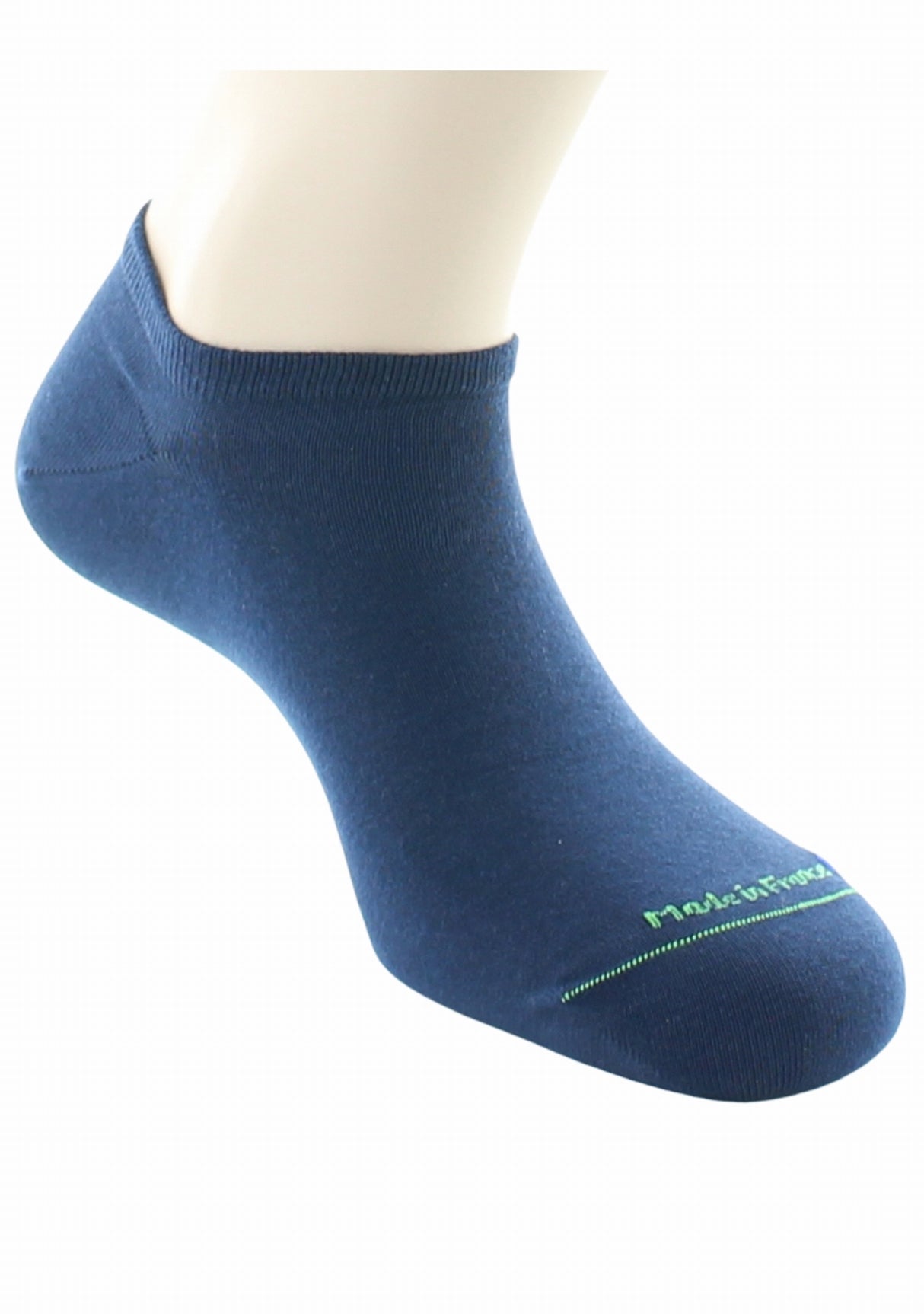 Socquettes mixtes en 100% pur coton bio MARINE