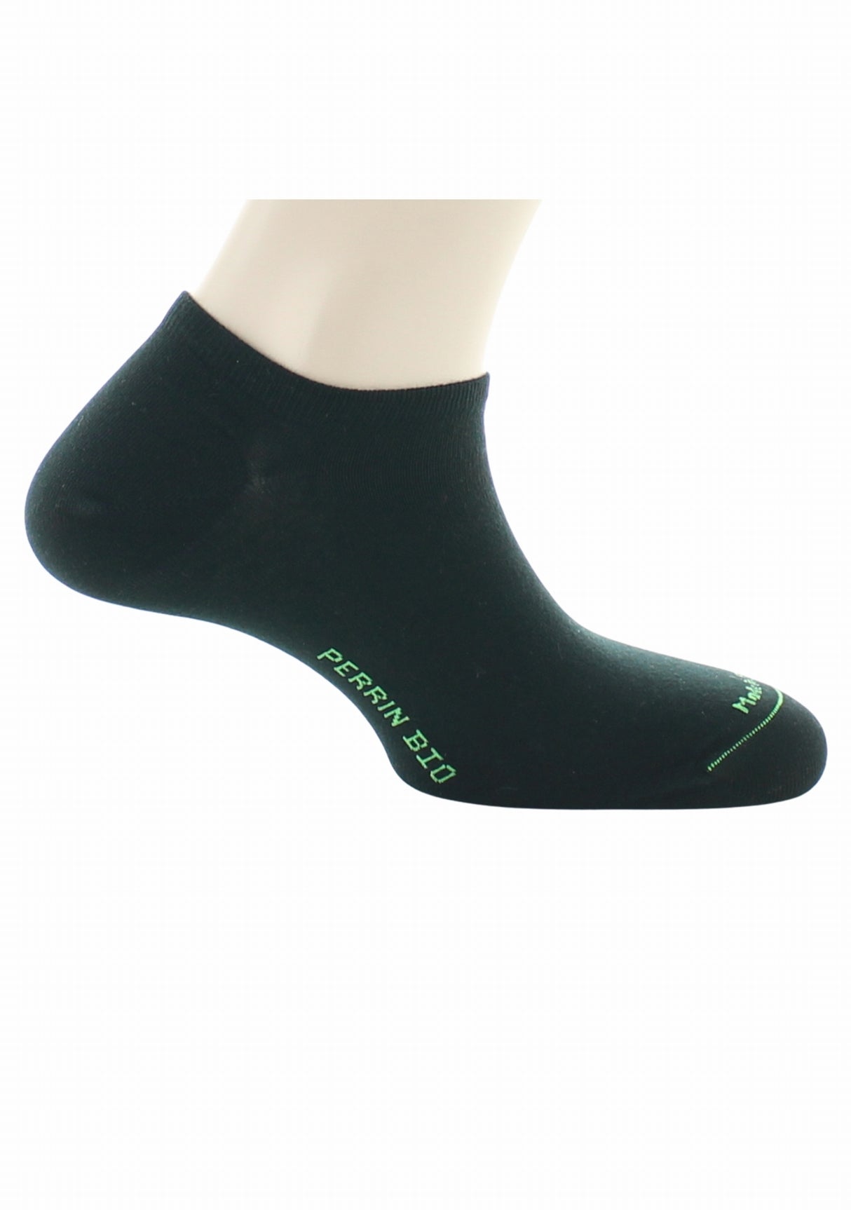 Socquettes mixtes en 100% pur coton bio NOIR