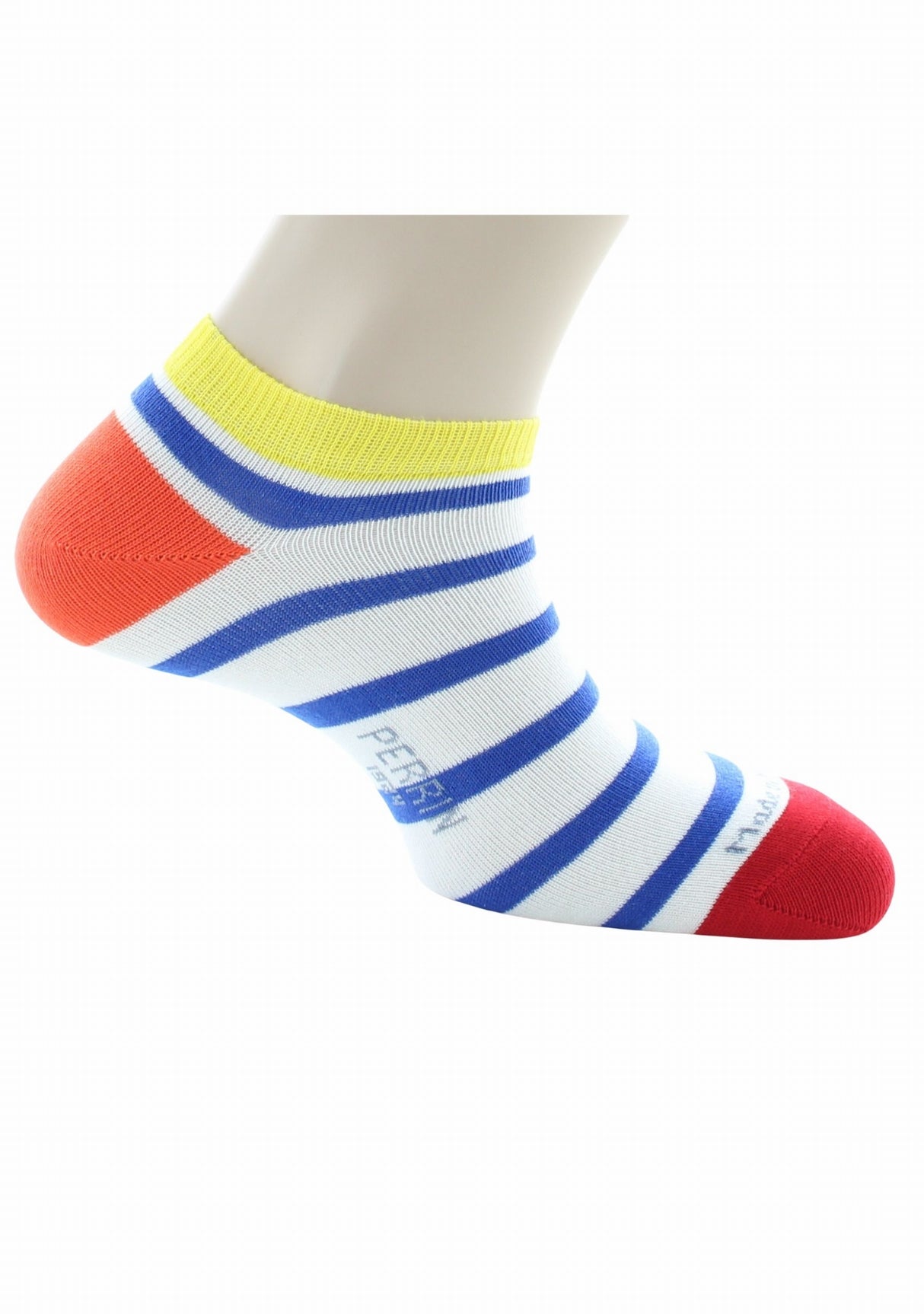 Socquettes mixtes Marinière en coton peigné MULTICOLORE