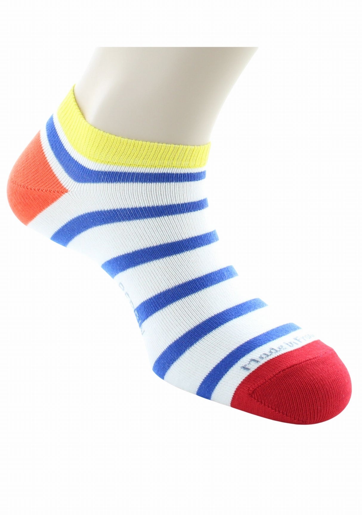 Socquettes mixtes Marinière en coton peigné MULTICOLORE