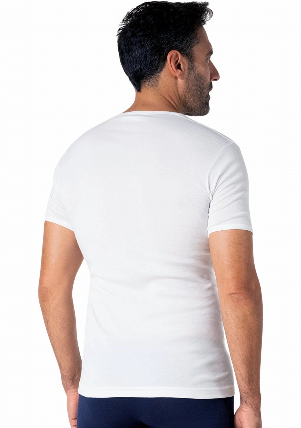 T-shirt homme col V coton Eminence - Confort invisible & Made in France BLANC