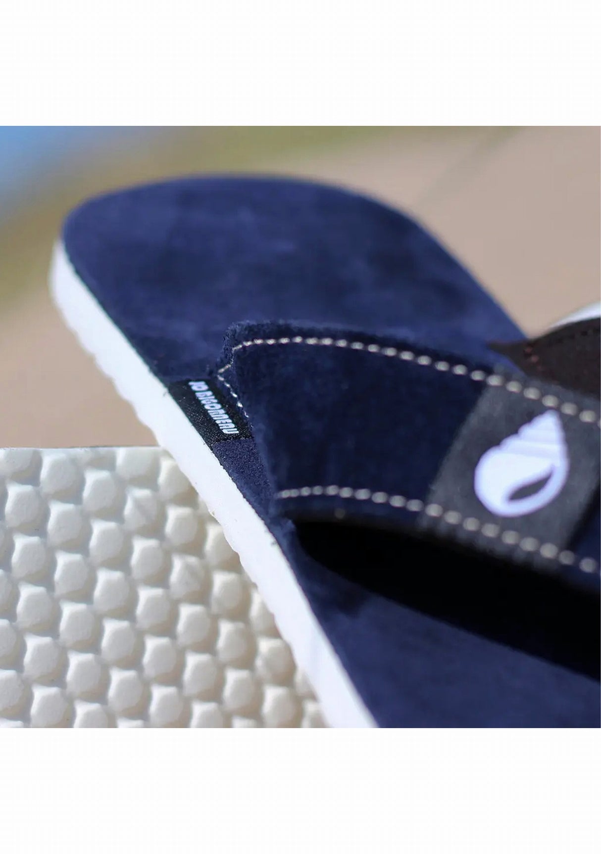 Tong cuir homme Vagatong - Ultra légère - Fabrication française - Jo Bigorneau MARINE