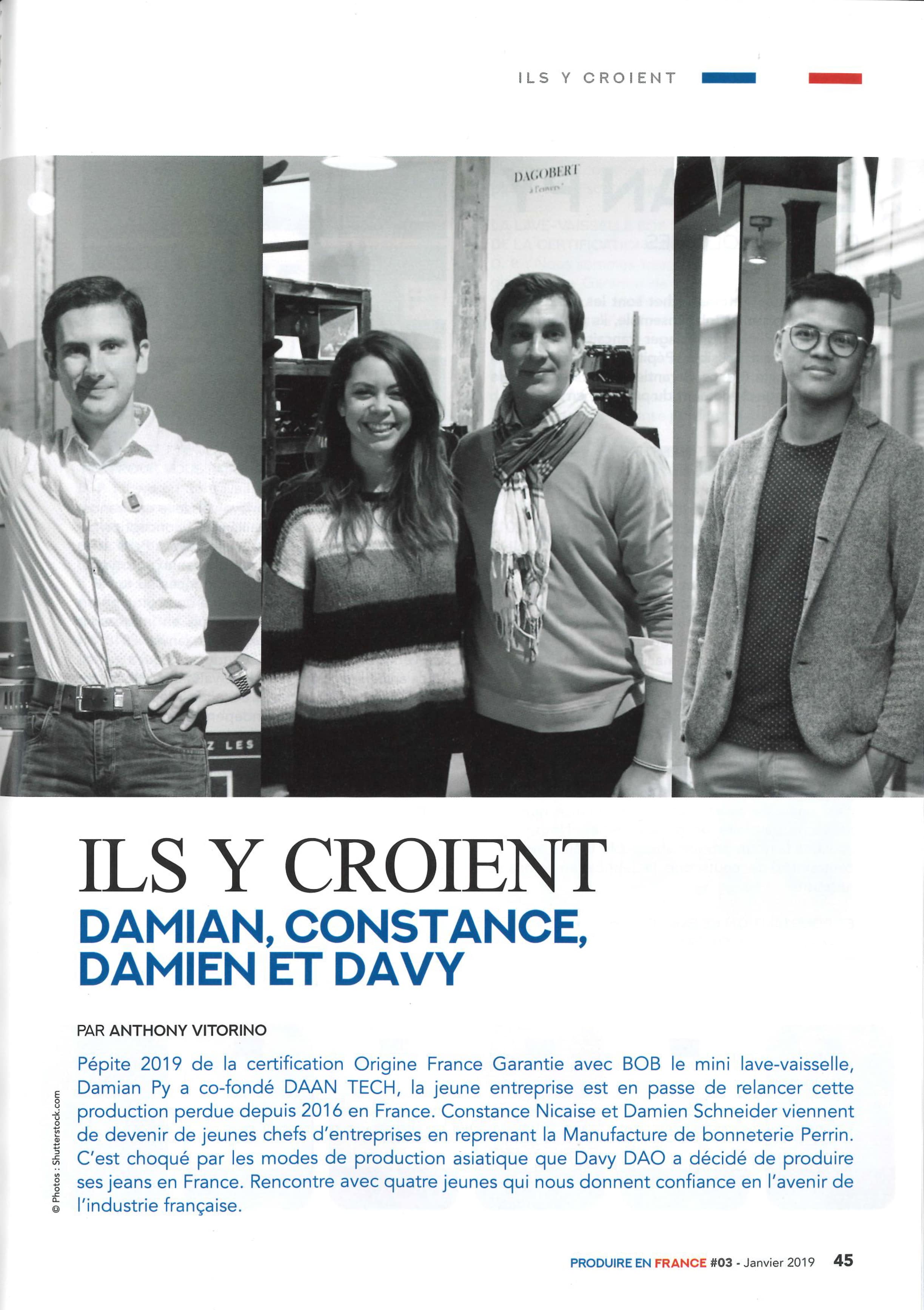 Ils y croient ! Damien et Constance dans le magazine "Produire en France"