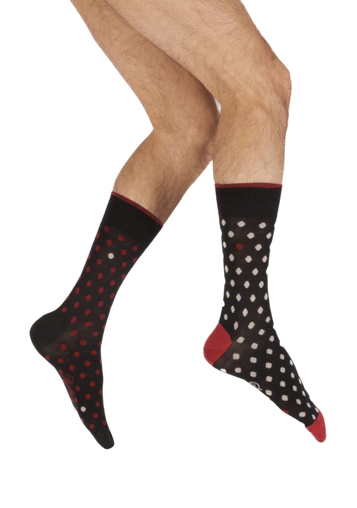 Chaussettes homme laine Berthe Pois dépareillées