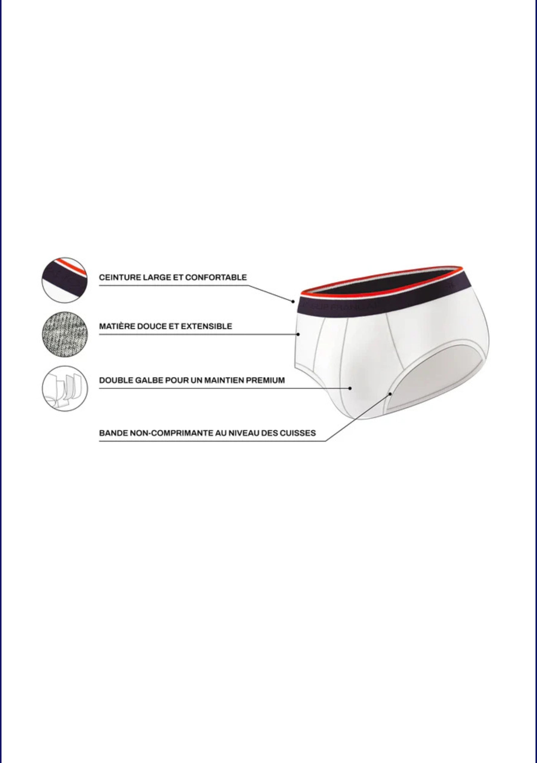 Slip homme Terrible Mosaïque Indigo Le Slip Français