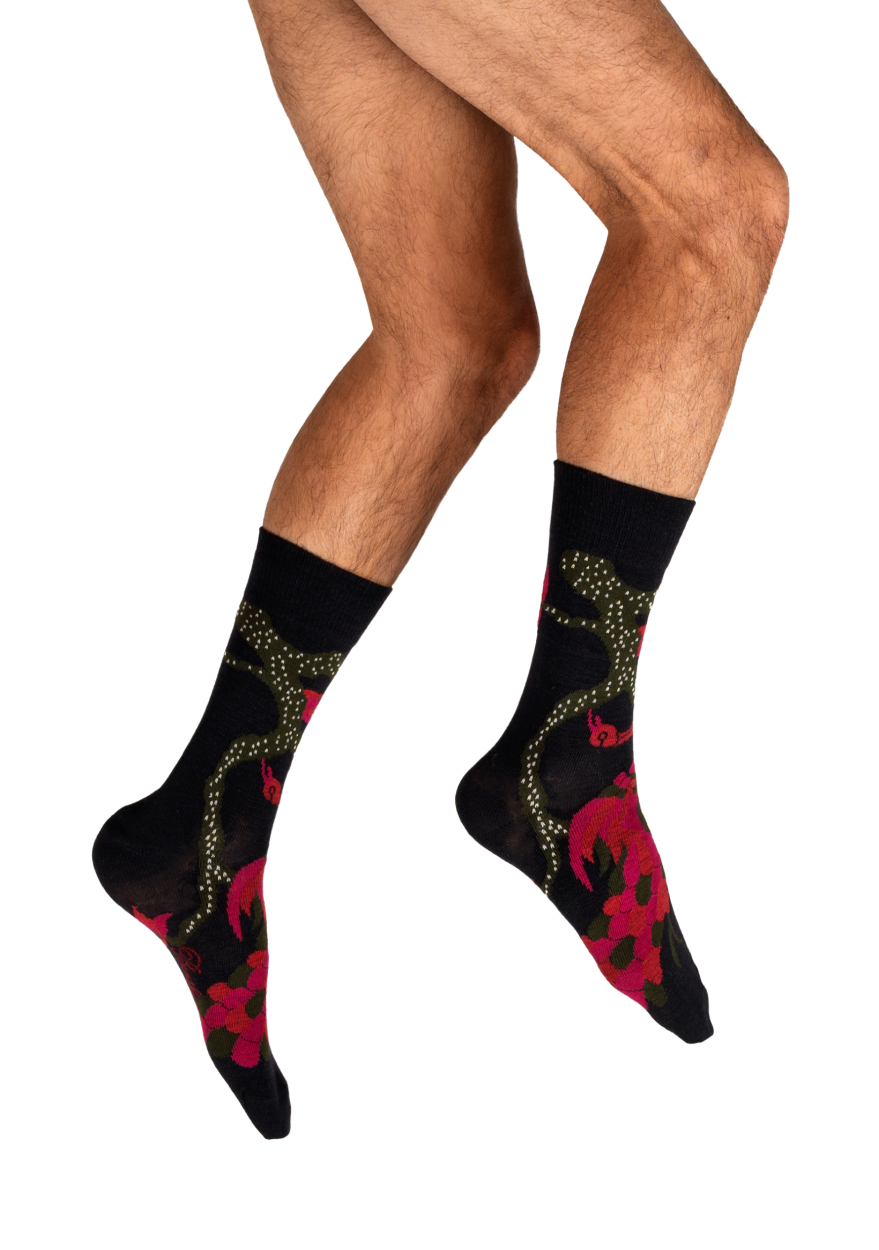Chaussettes homme laine peignée Berthe Le Paon
