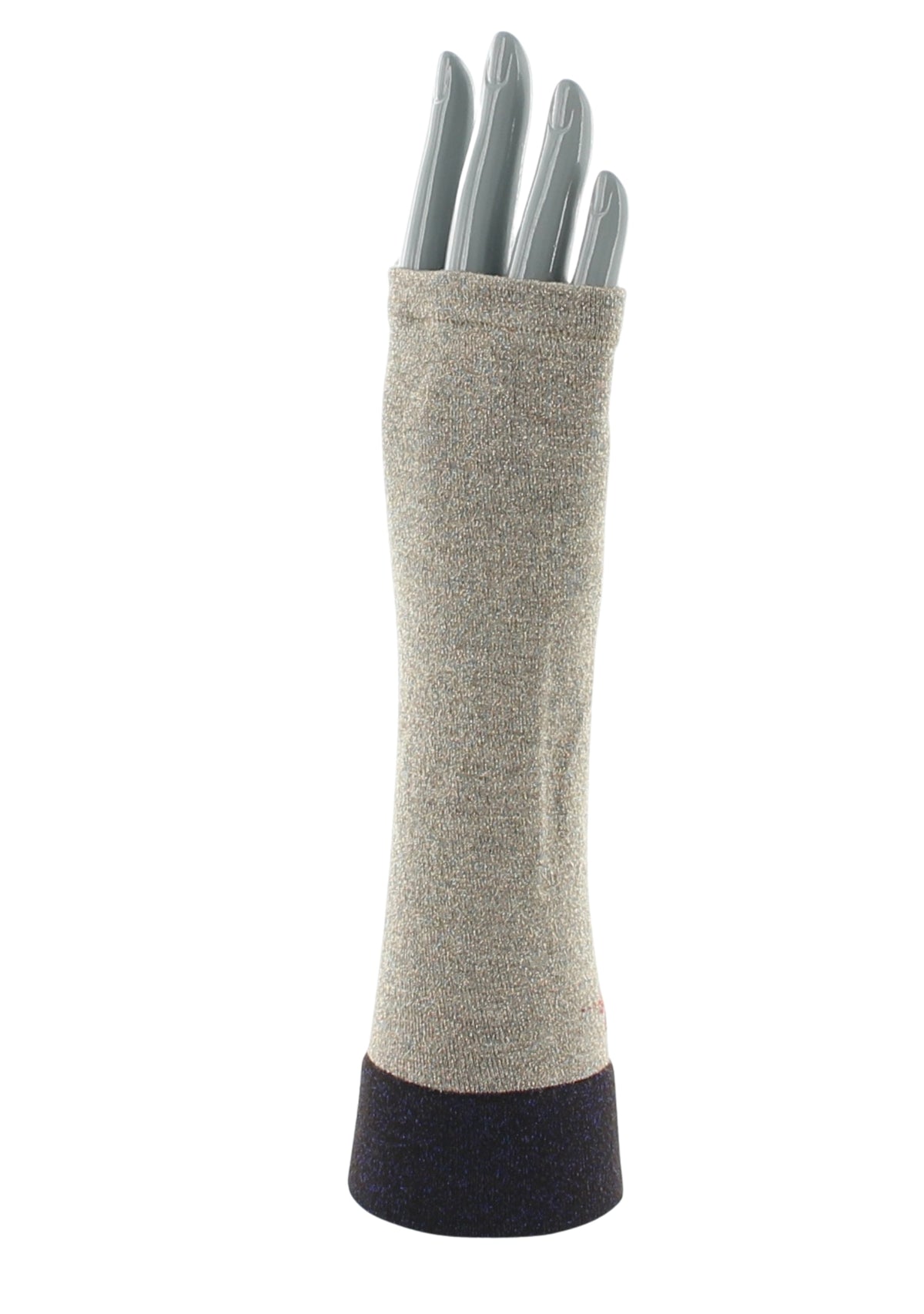 Mitaines femme en viscose et lurex Sable/Violet - Berthe Aux Grands Pieds
