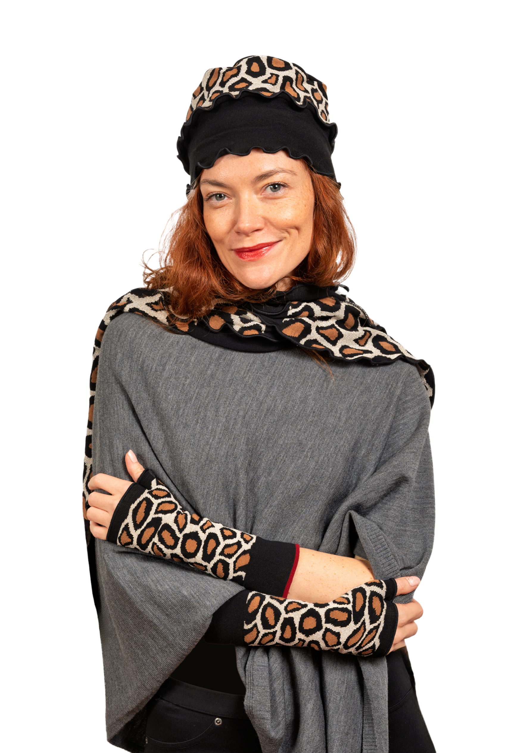 Écharpe femme coton Berthe Léopard
