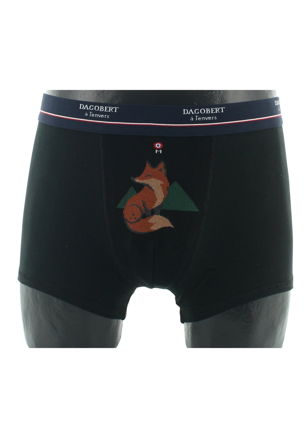 Boxer homme en coton motif Renard Noir - Dagobert à l’envers