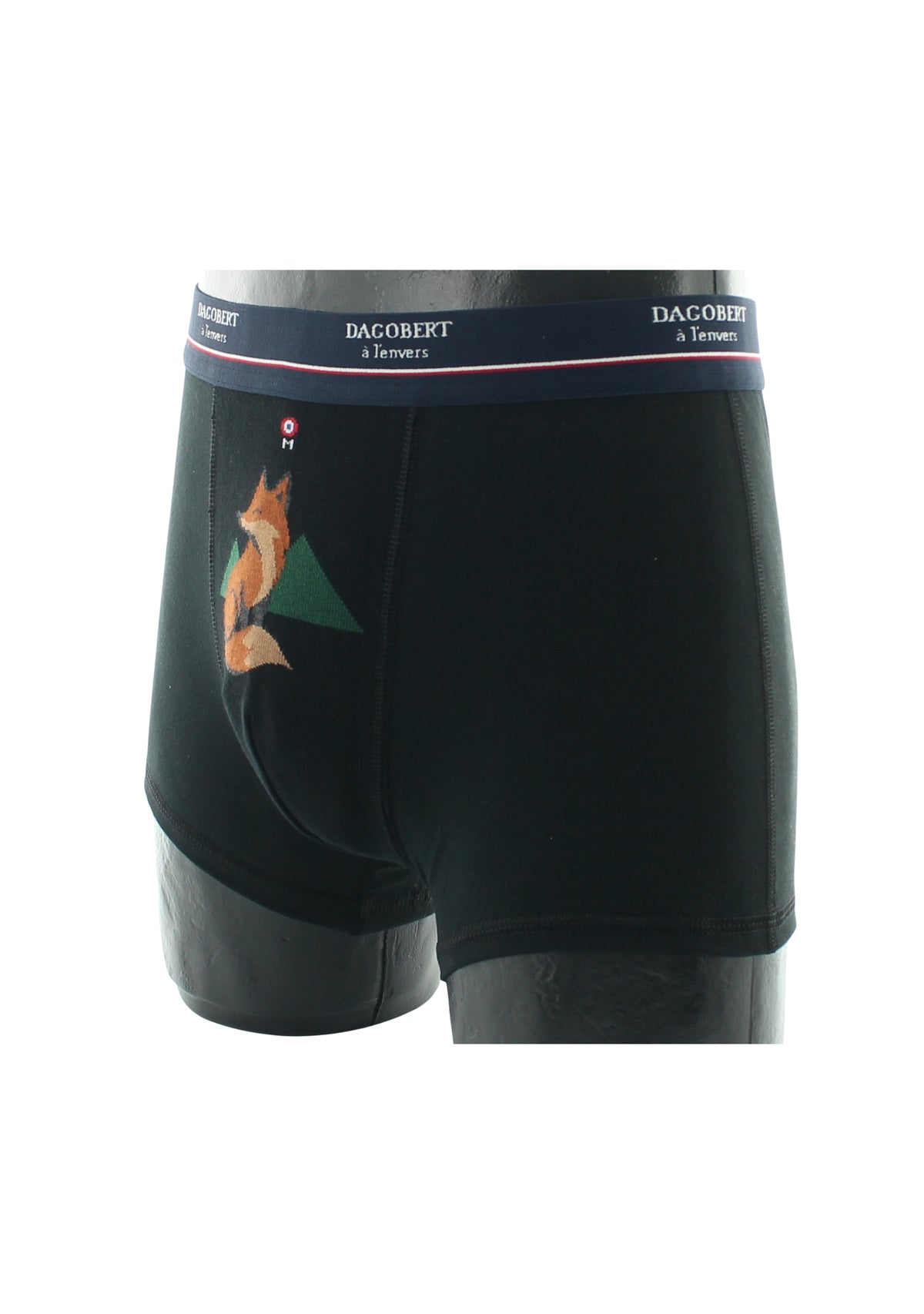 Boxer homme en coton motif Renard Noir - Dagobert à l’envers