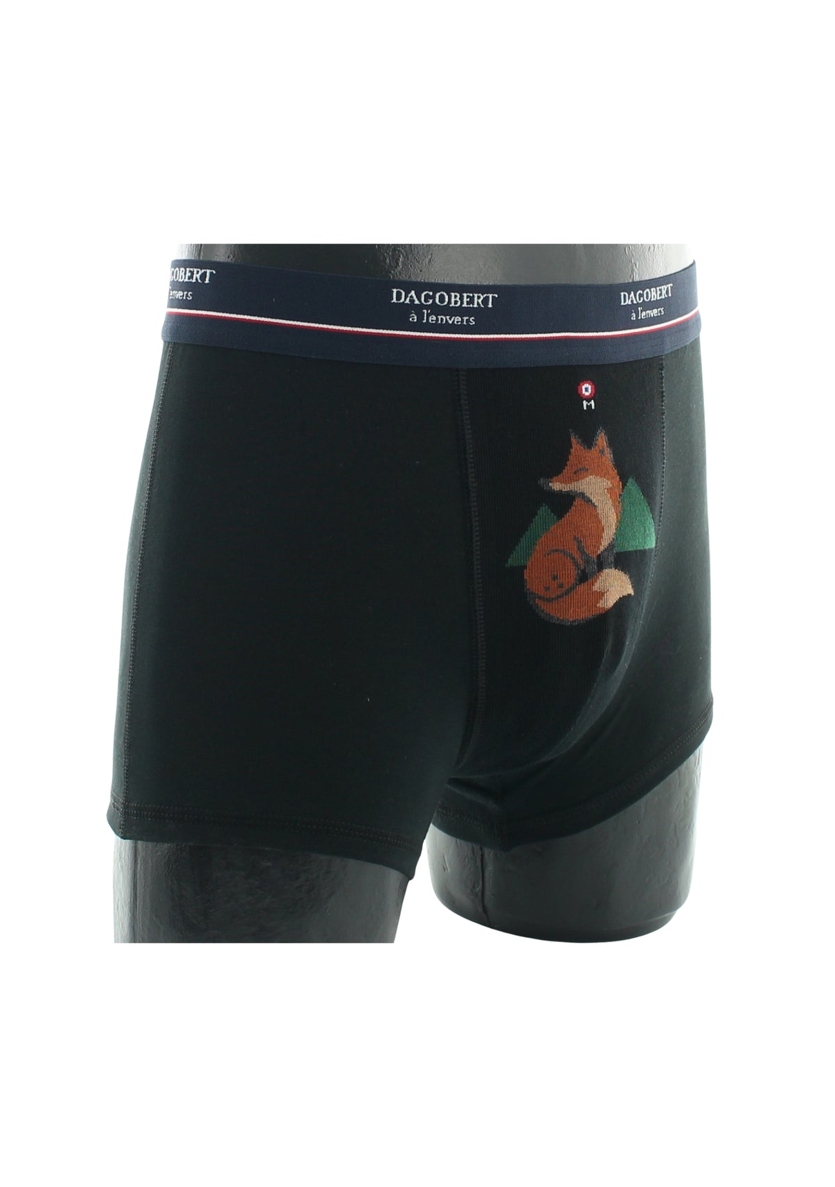 Boxer homme en coton motif Renard Noir - Dagobert à l’envers