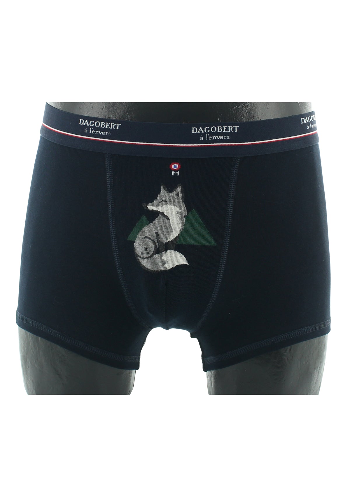 Boxer homme en coton motif Renard Marine - Dagobert à l'envers