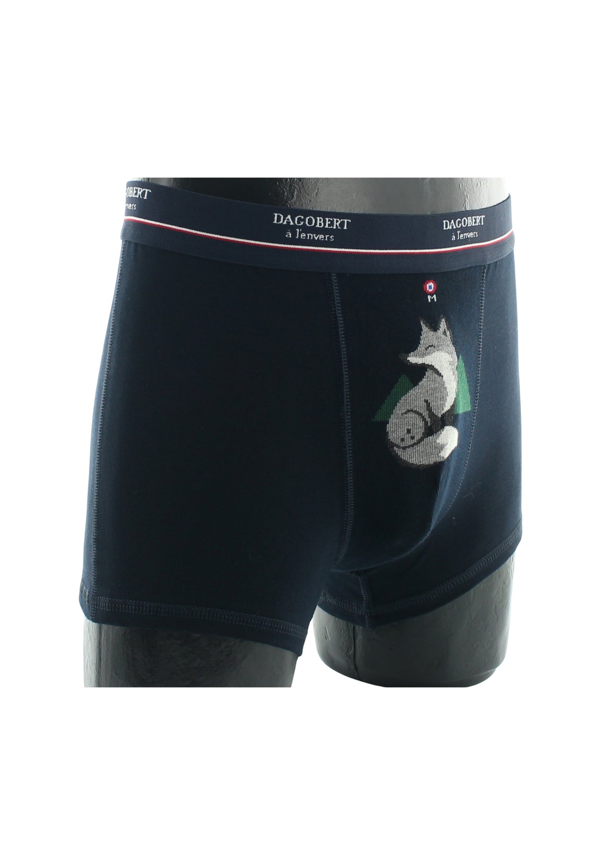 Boxer homme en coton motif Renard Marine - Dagobert à l'envers
