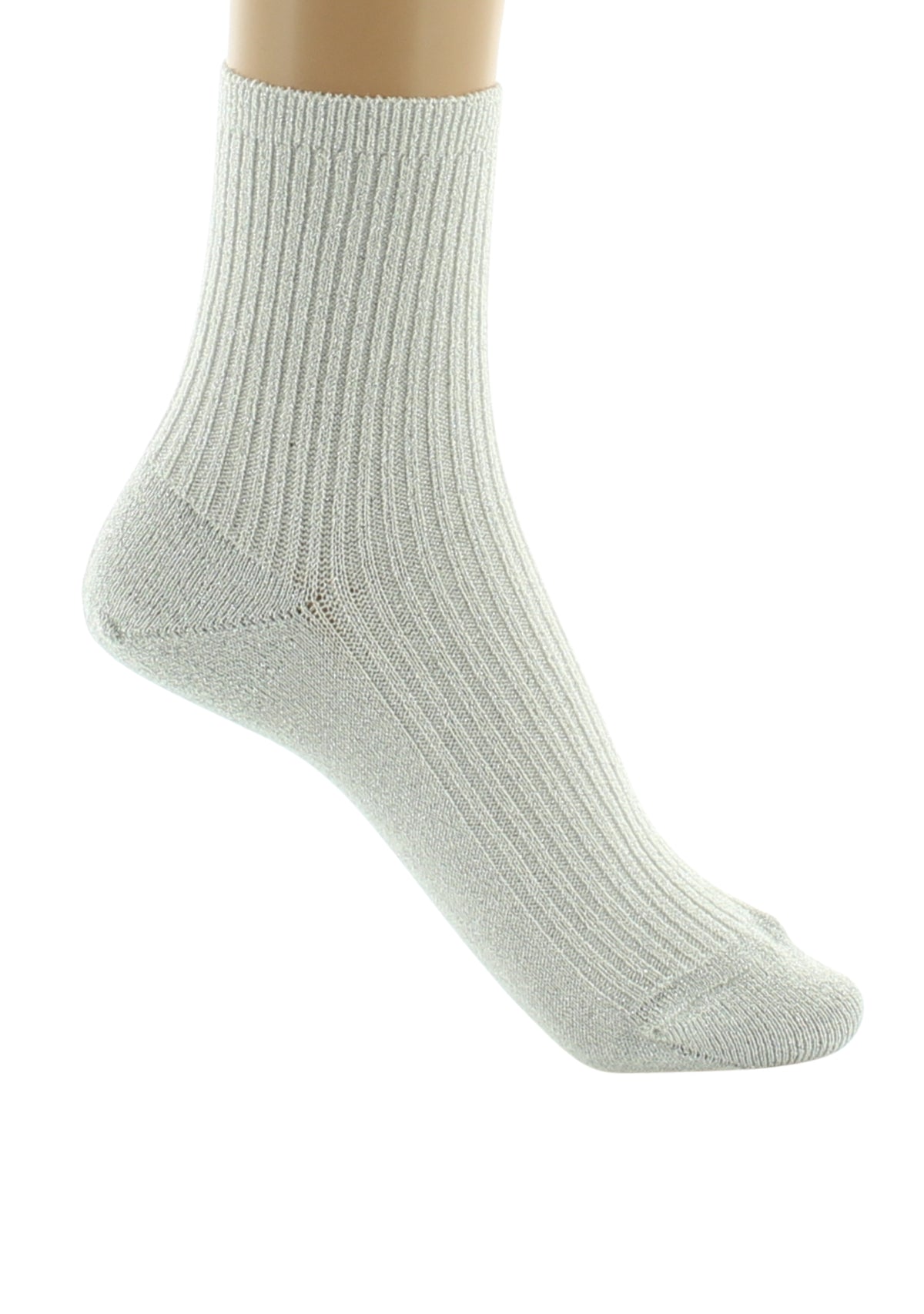 Chaussettes courtes femme en coton Argent - Perrin 1924