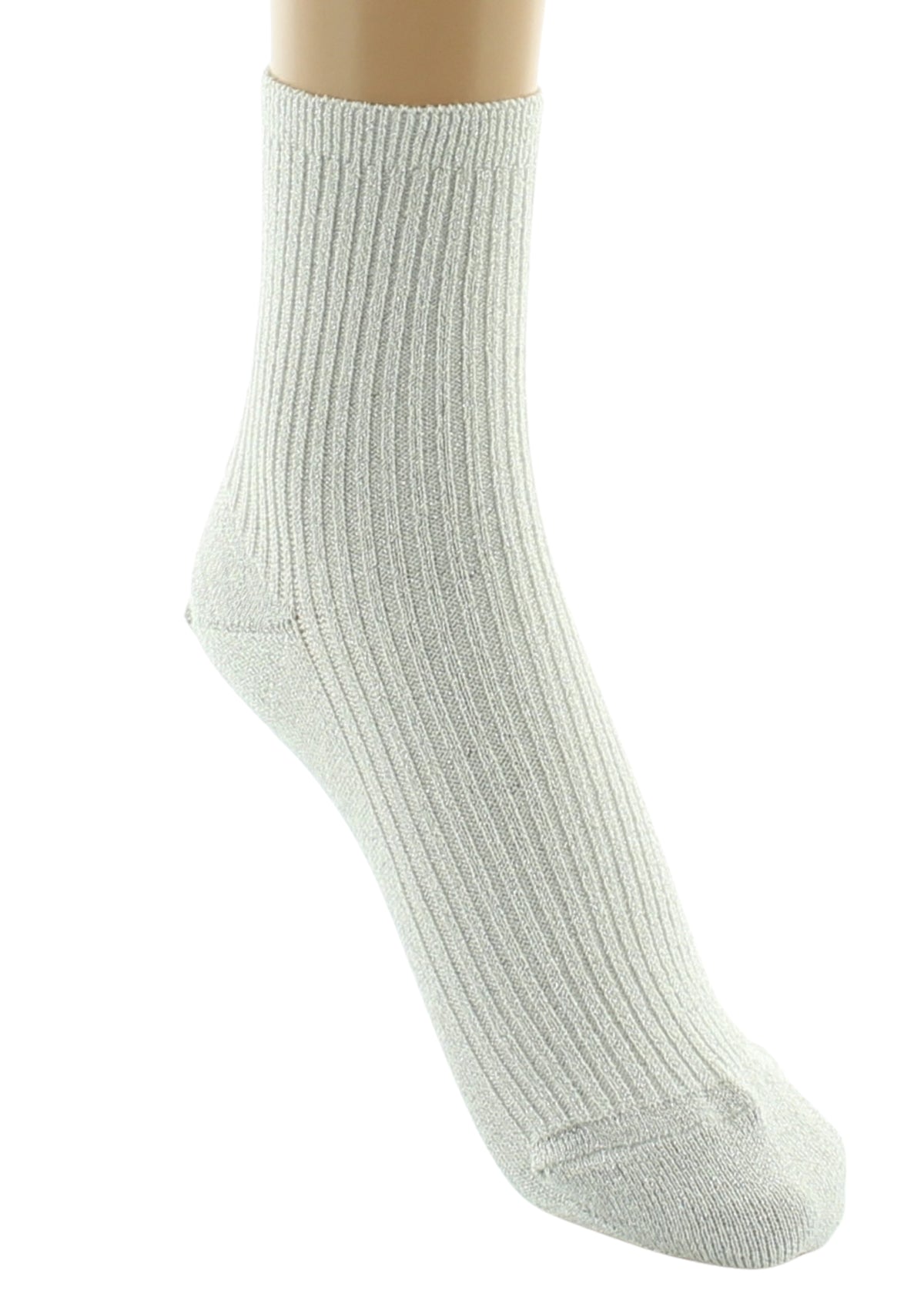 Chaussettes courtes femme en coton Argent - Perrin 1924