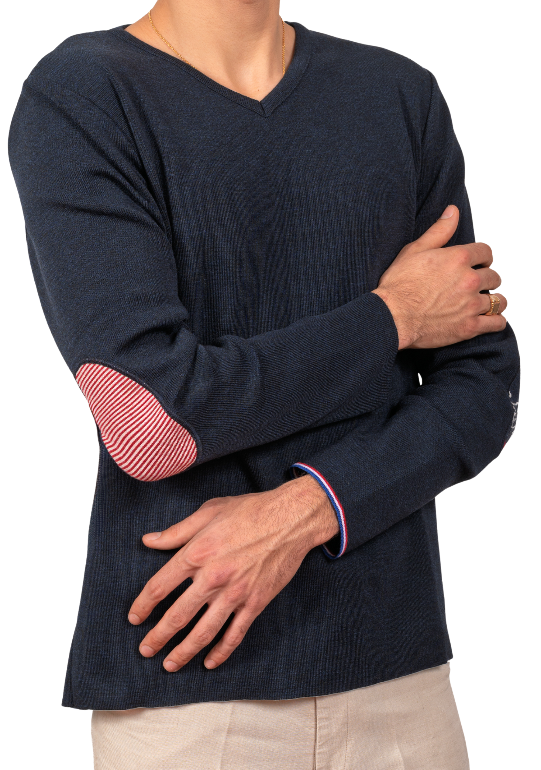 Pull homme col V Berthe La Baleine