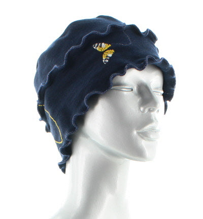 Bonnet l'Envol de Papillons BLEU MARINE